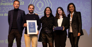 Juventude Cruz Vermelha recebe o prémio projeto inspirador pela AN E+